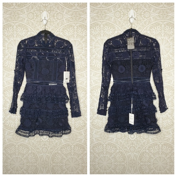 {RELISTED}NWT Self-Portrait Ava Guipure Lace Dress - Picture 3 of 8